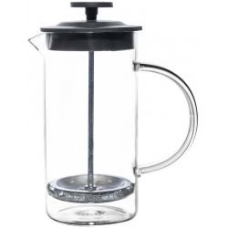 Cafeteira 400ml Prensa Francesa De Vidro Borossilicato E Tampa De Plástico Preta Lyon